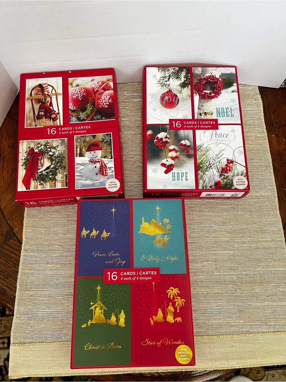 Lot of 3 Christmas Cards 16 count in Each Box